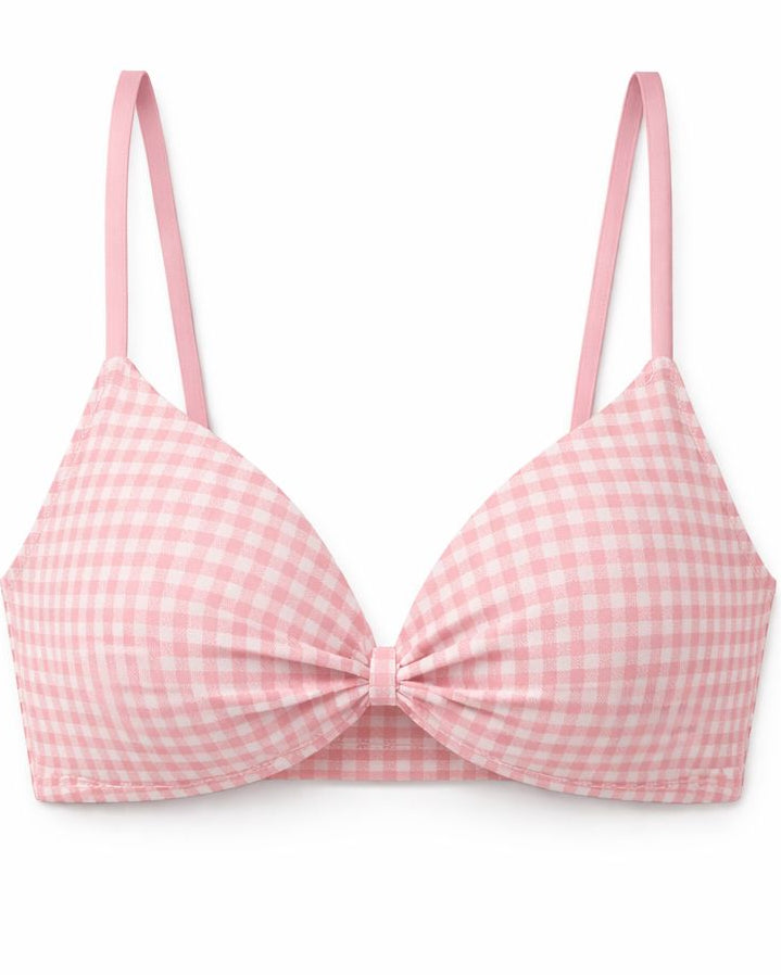 Chequered Light Paded Bra