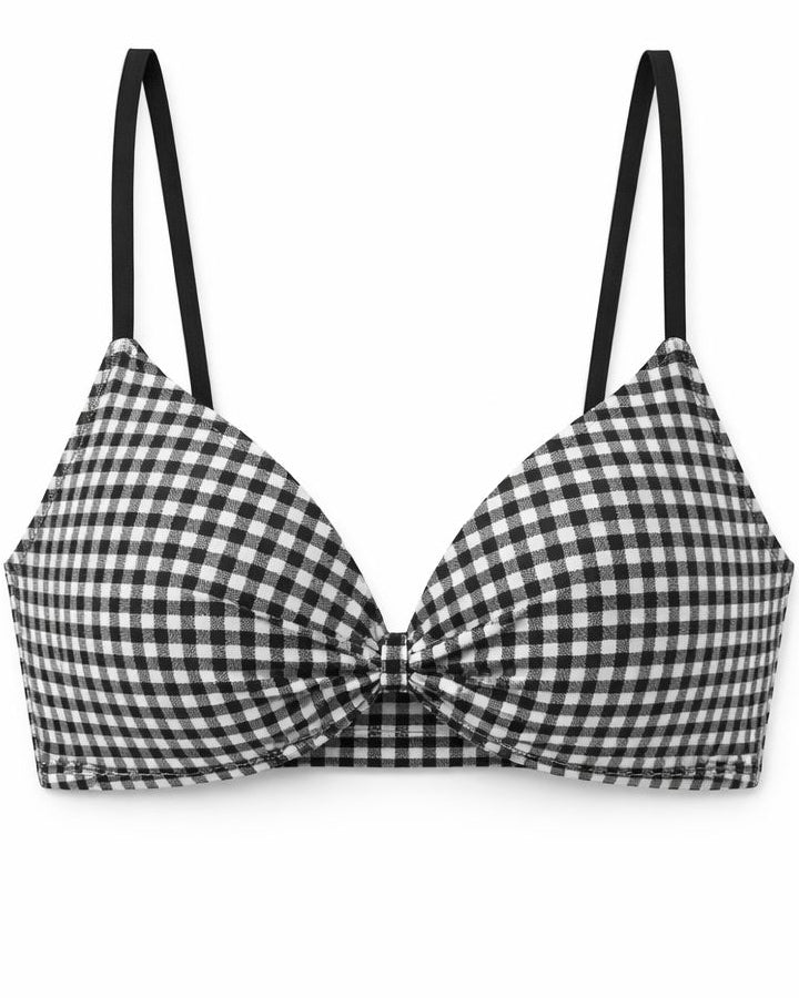 Chequered Light Paded Bra