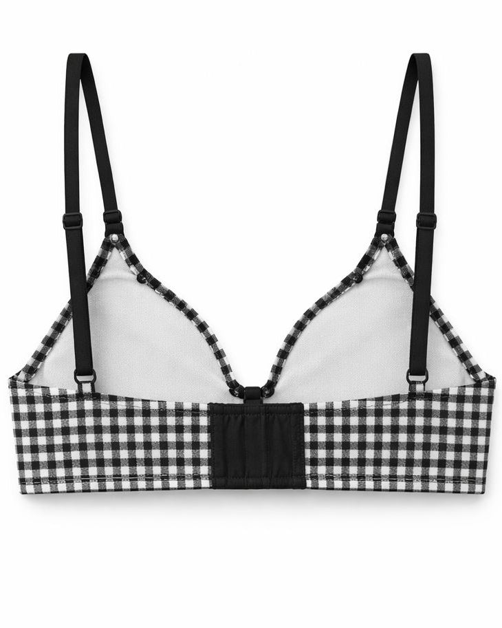 Chequered Light Paded Bra